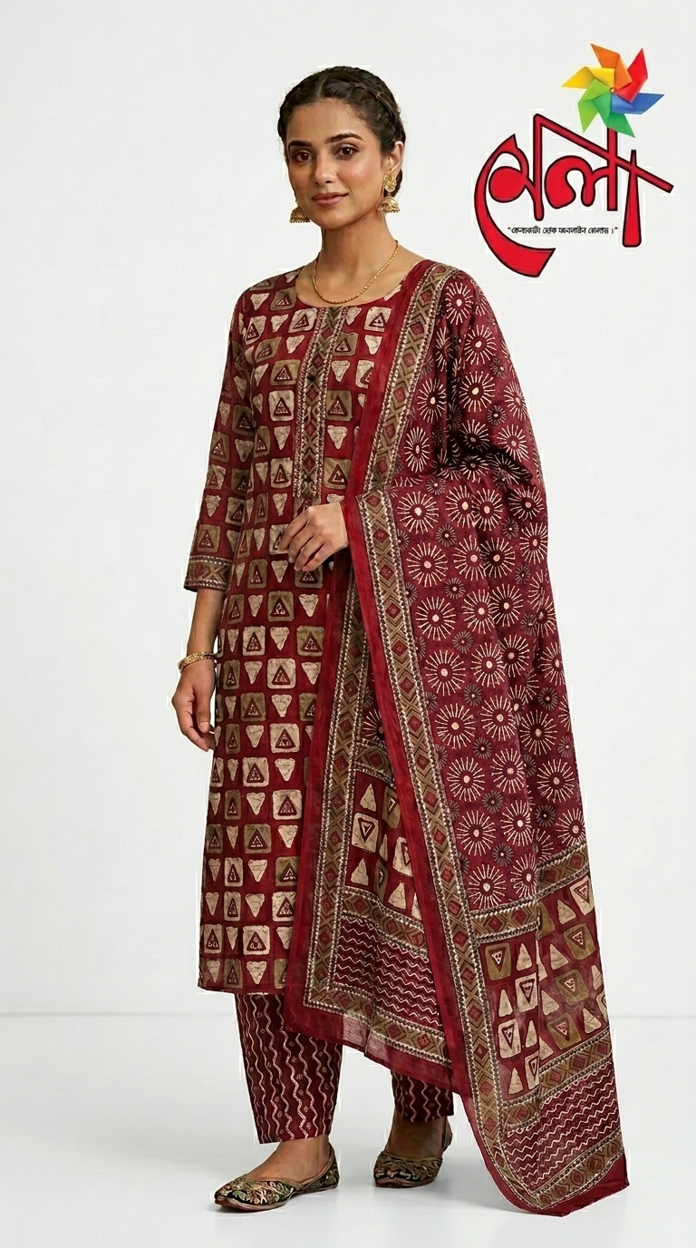 প্রিমিয়াম জয়পুরি থ্রি পিস