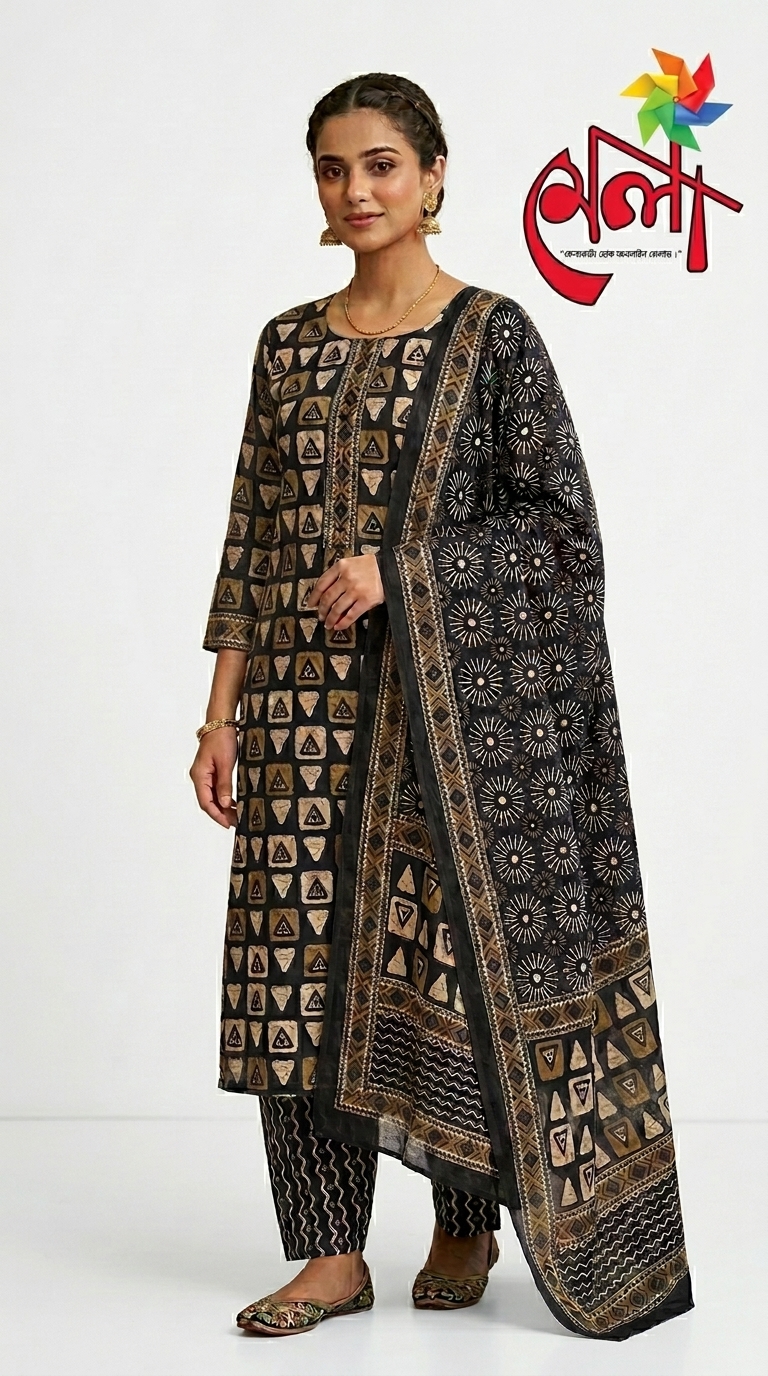 প্রিমিয়াম জয়পুরি থ্রি পিস