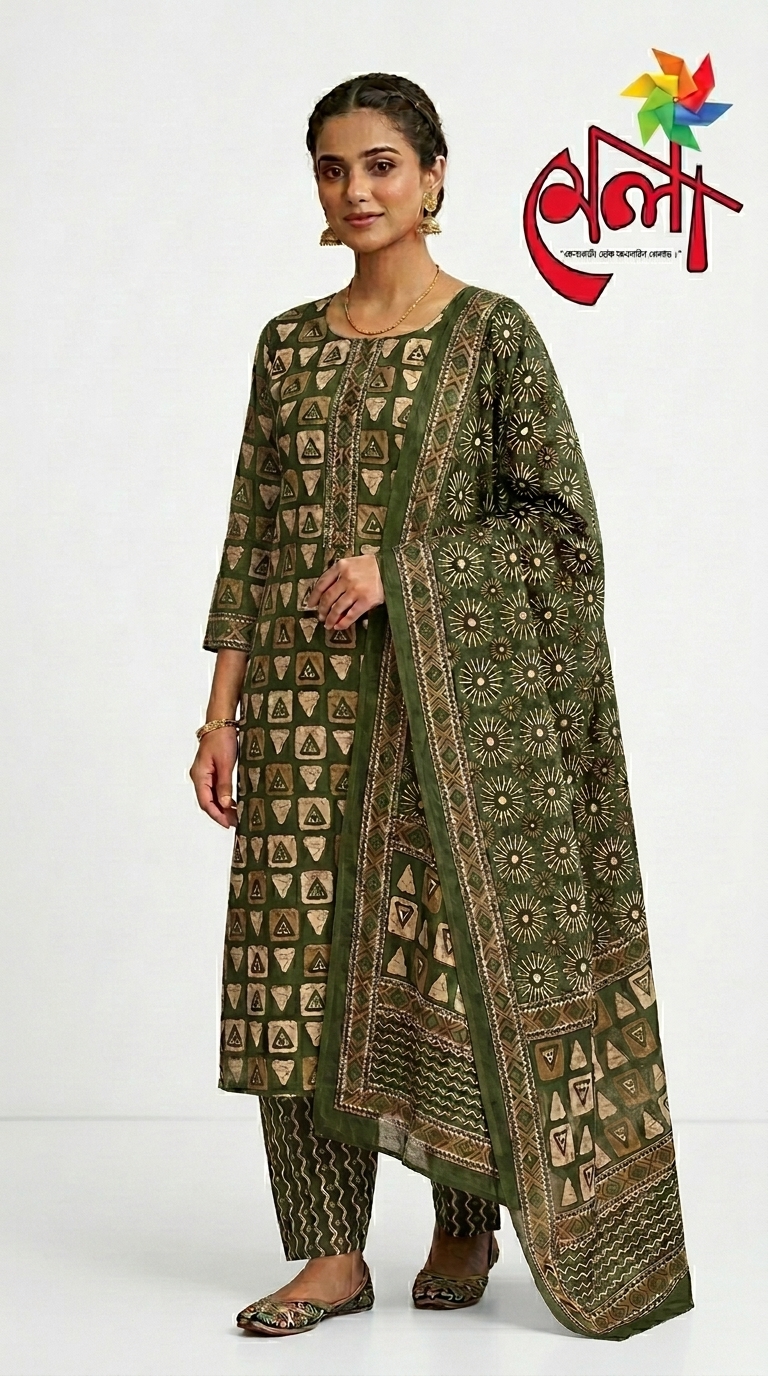 প্রিমিয়াম জয়পুরি থ্রি পিস