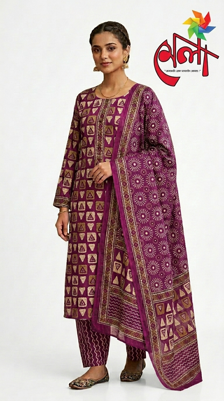 প্রিমিয়াম জয়পুরি থ্রি পিস