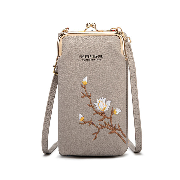 Floral Embroidered Women's Long Wallet & Phone Holder._img_2