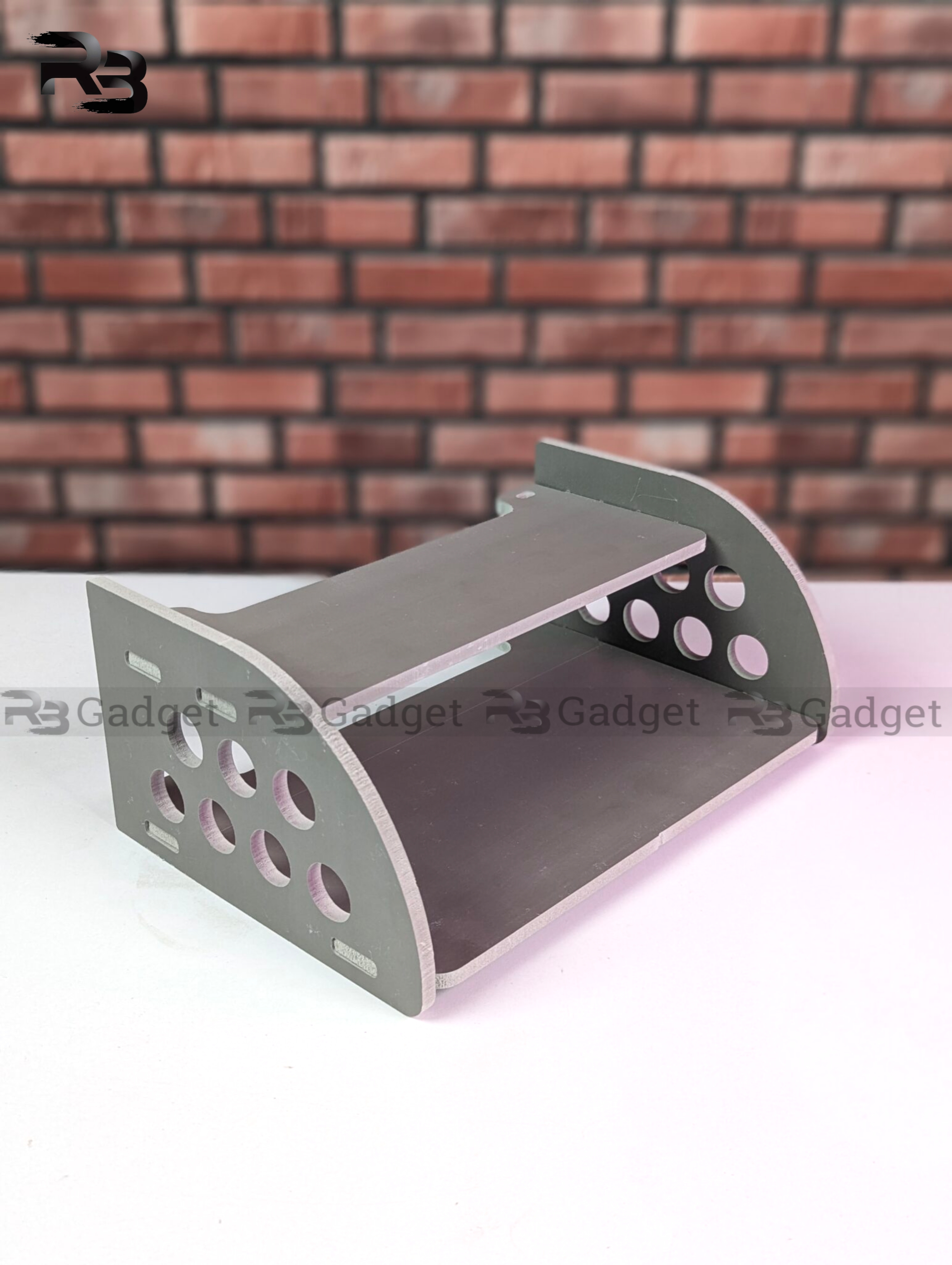GearUP Rounded Side Design Router Stand (Gray Colour)_img_1
