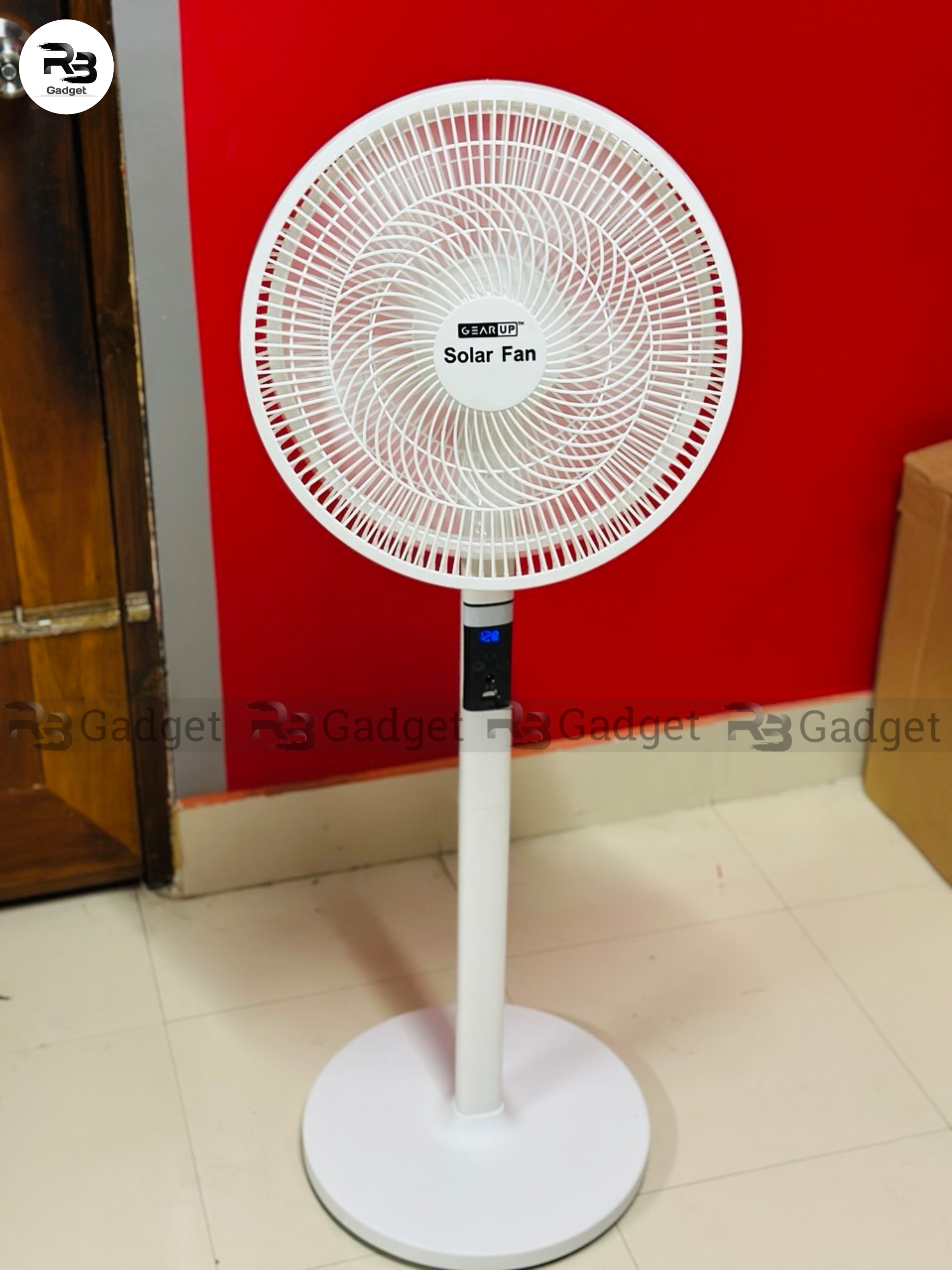 GearUP GP90 - 14 inch Premium Rechargeable LifePO4 + BLDC AC+ DC+ Solar Stand Fan (Without Solar Panel)_img_0