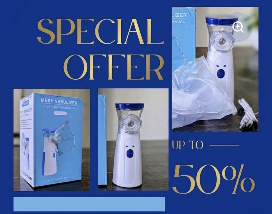 Portable Nebulizer With Lithium Batteri [ 6 months replacement Warranty ]