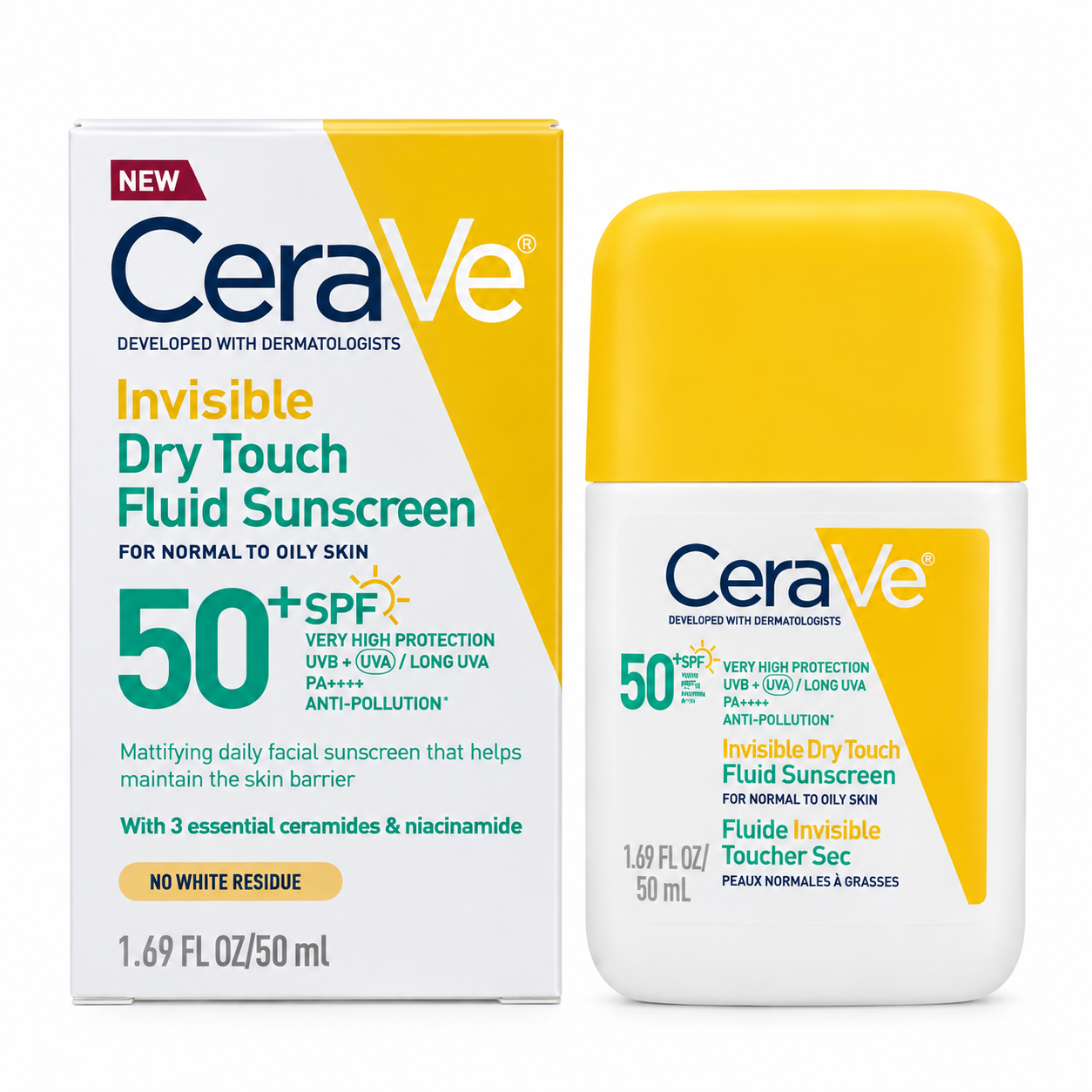 CeraVe Invisible Dry Touch Fluid Sunscreen SPF 50+