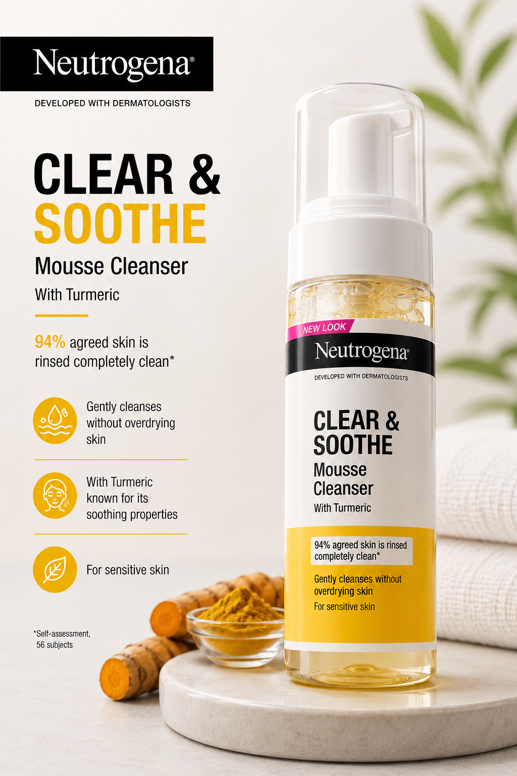 Neutrogena® Clear & Soothe Mousse Cleanser 150 ml