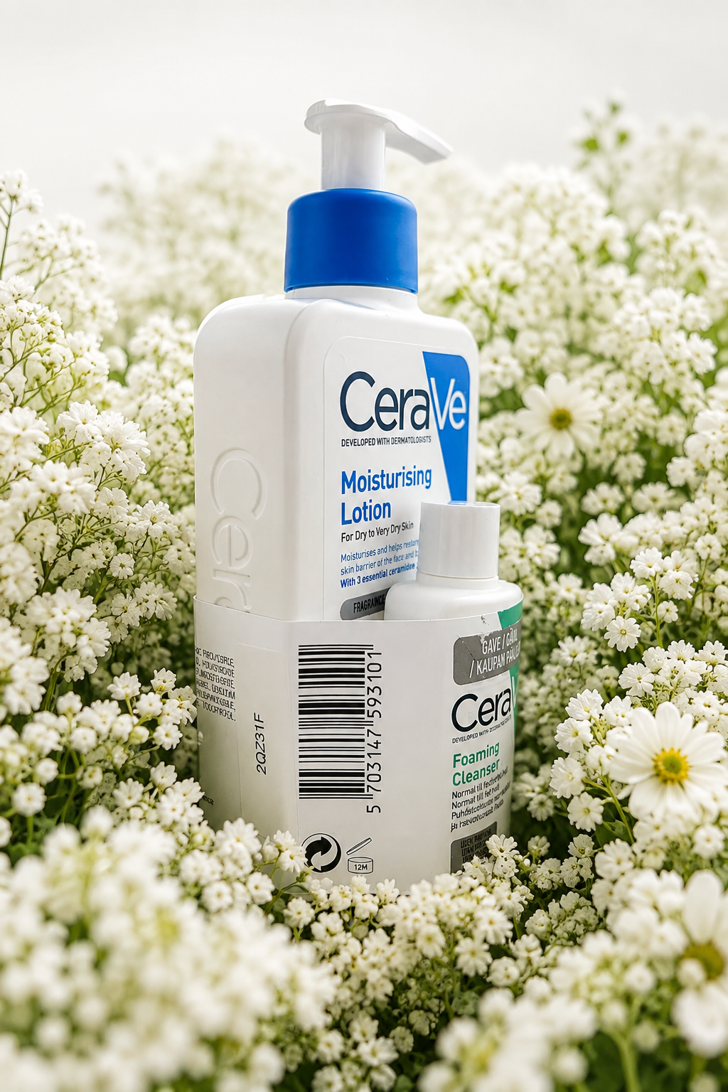 CeraVe (Moisturising Lotion 236 ml + Foaming Cleanser 20 ml) Combo.Limited Edition!