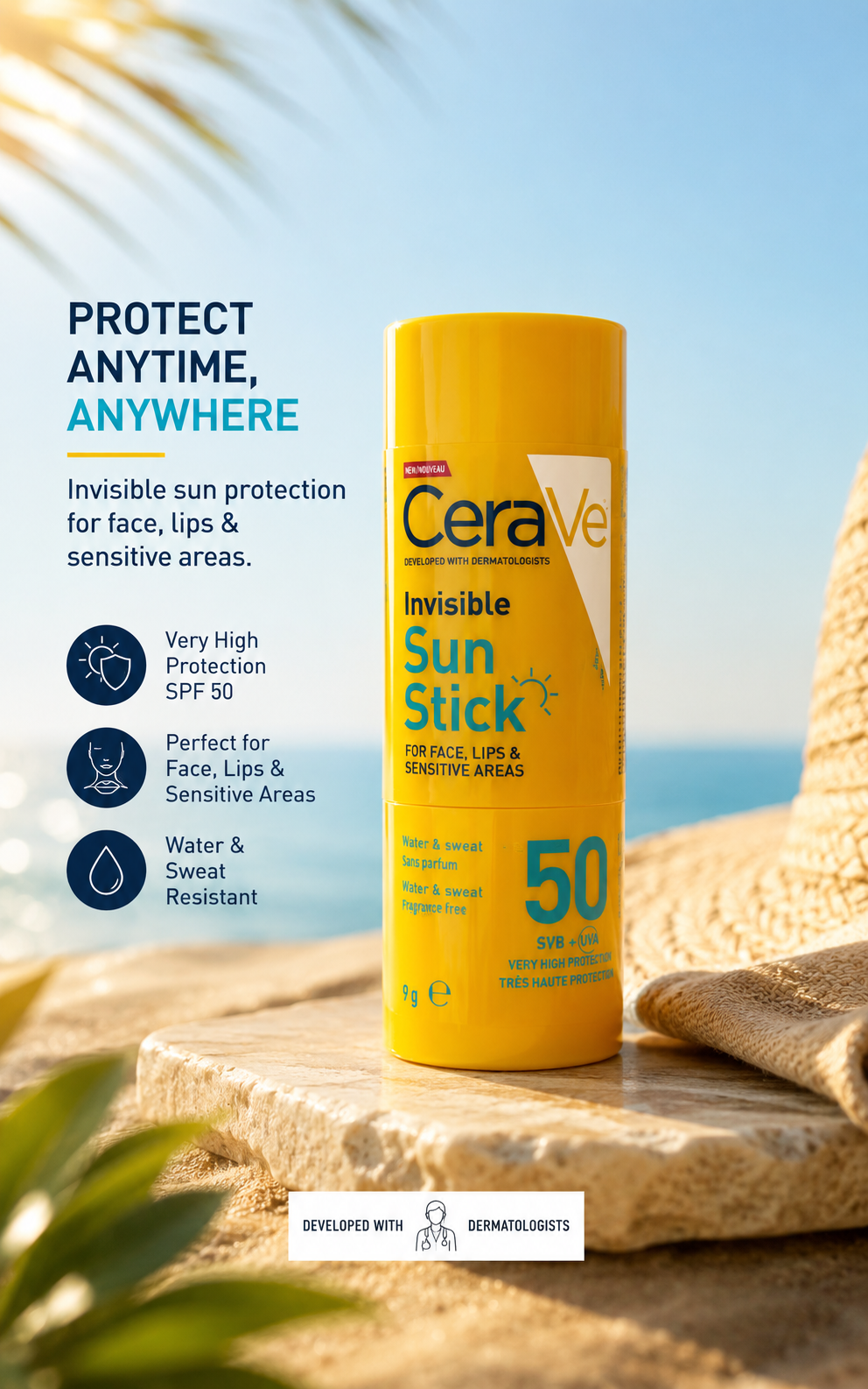CeraVe Invisible Sun Stick SPF 50+