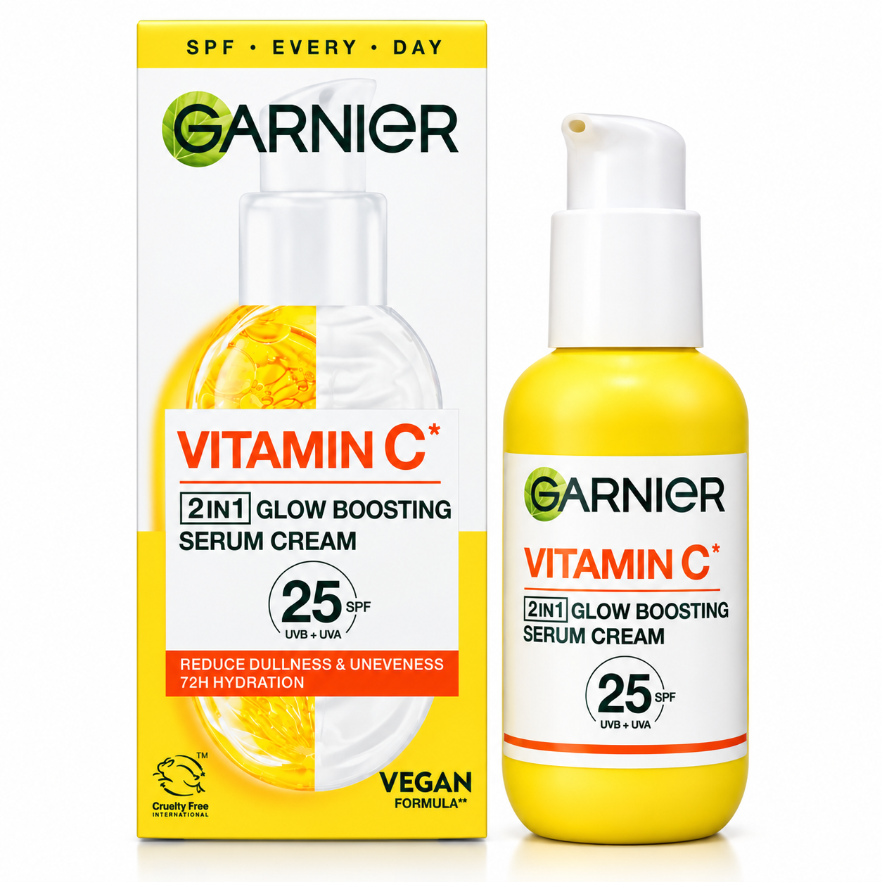 Garnier Vitamin C* 2-in-1 Glow Boosting Serum Cream SPF 25