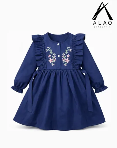 Embroidery Cotton Frock_img_0