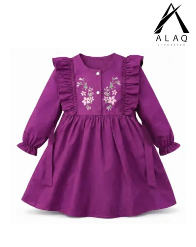 Embroidery Cotton Frock_img_0