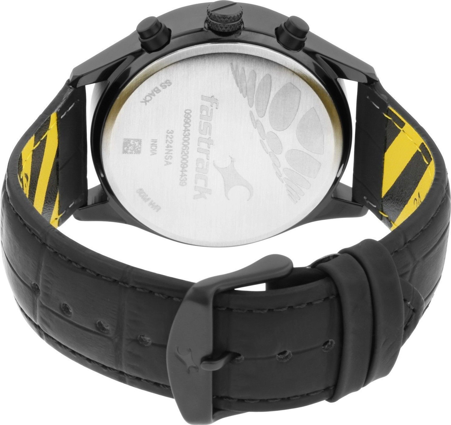 Fastrack Fastfit Multifunction Black Dial Black LeatherStrap Analog Watch  - For Men NT3224NL01,OB16PP58W,3224NL01,NU3224NL01_img_4