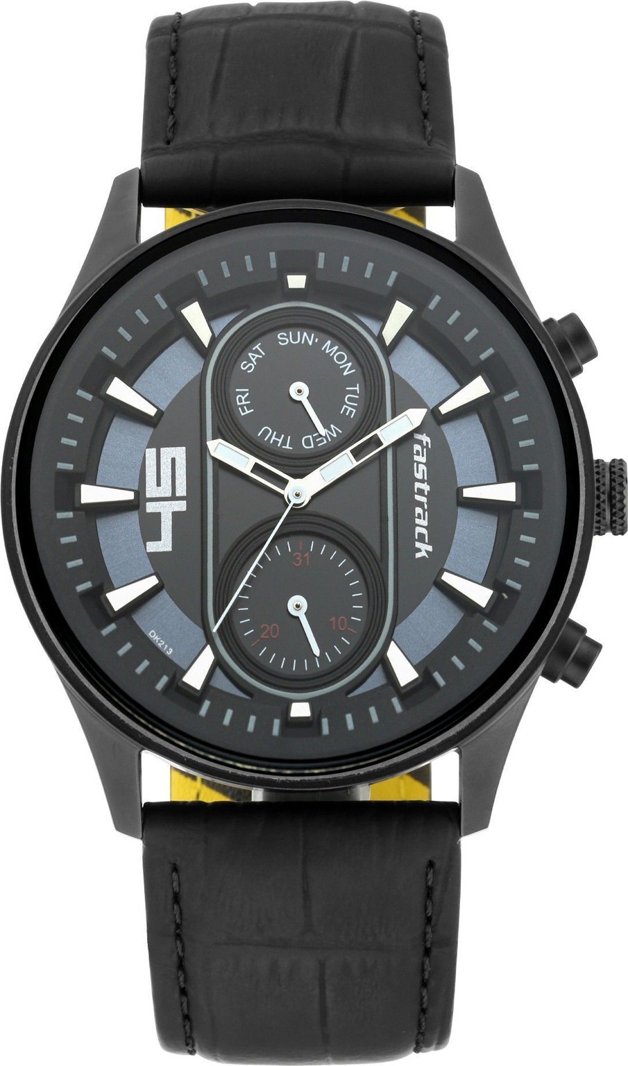 Fastrack Fastfit Multifunction Black Dial Black LeatherStrap Analog Watch  - For Men NT3224NL01,OB16PP58W,3224NL01,NU3224NL01_img_1