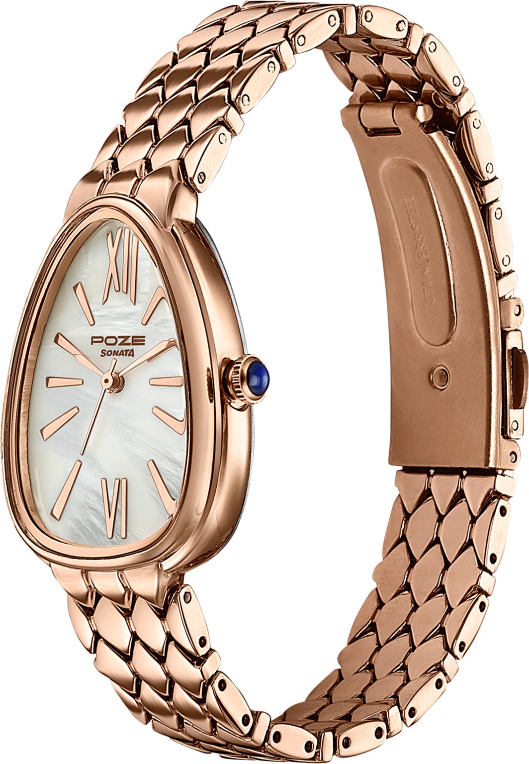 Sonata Poze 6 Cinnamon City Quartz Wht Round Dial Women's Watch Analog Watch  - For Women SP80135WM01_img_4