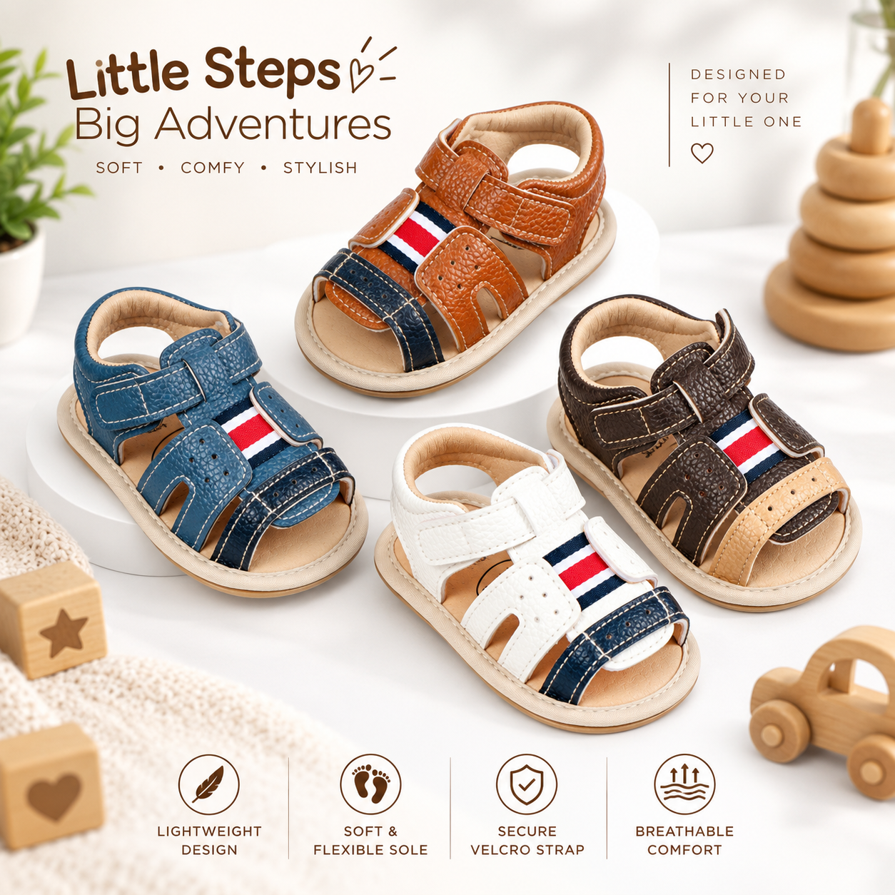 Baby Premium Baby Anti-Slip Soft Sole Lightweight First Walker Versatile Sandals (6 to 18 months)_img_0