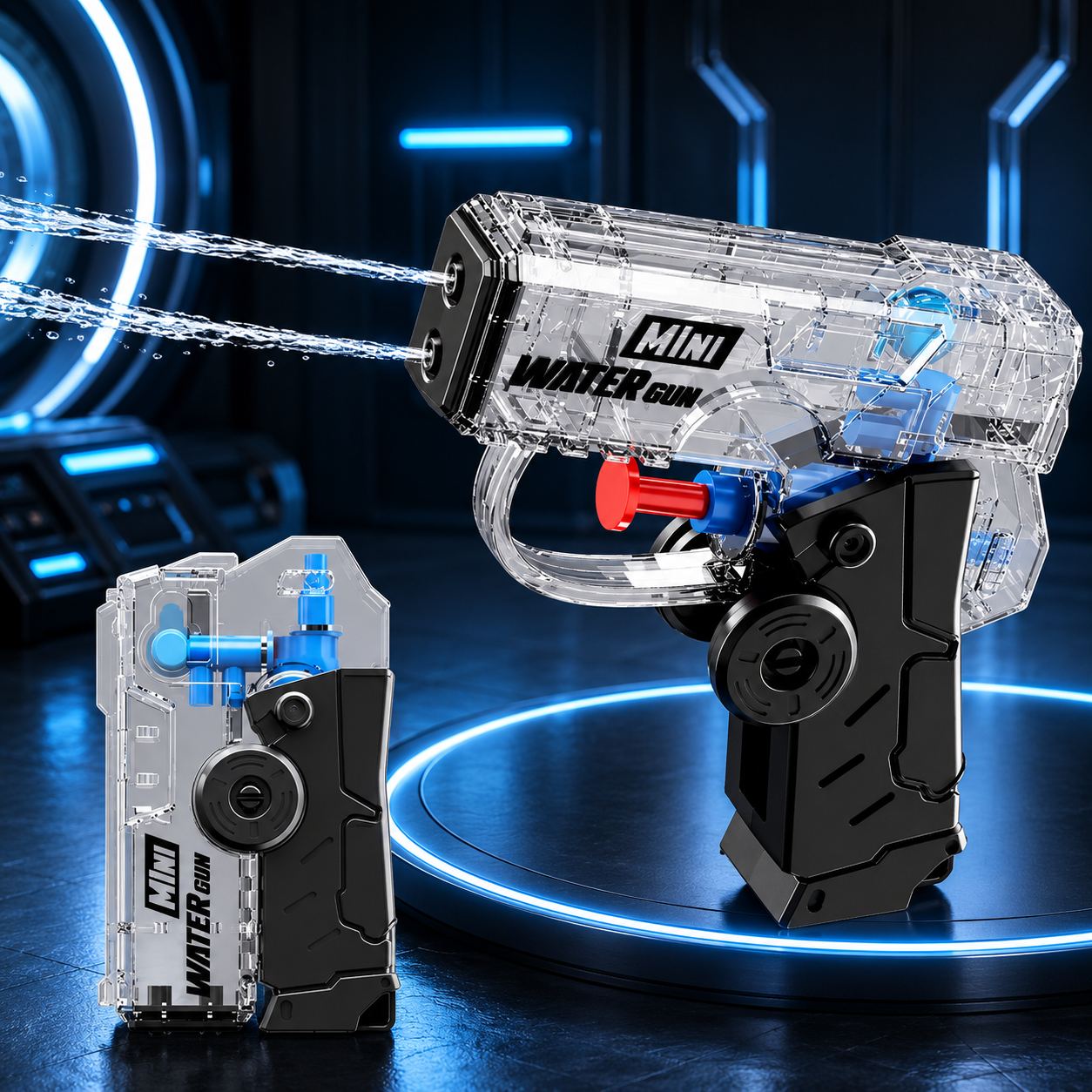 Kids Gyro Double Hole Water Gun | Foldable Mini Water Blaster | Summer Outdoor Water Toy_img_11