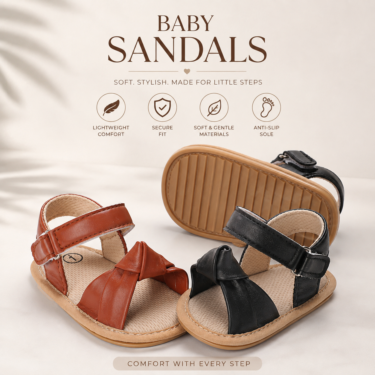 Baby Ribbon Soft Comfortable Anti-Slip Sandals (6 to 18 months)_img_0