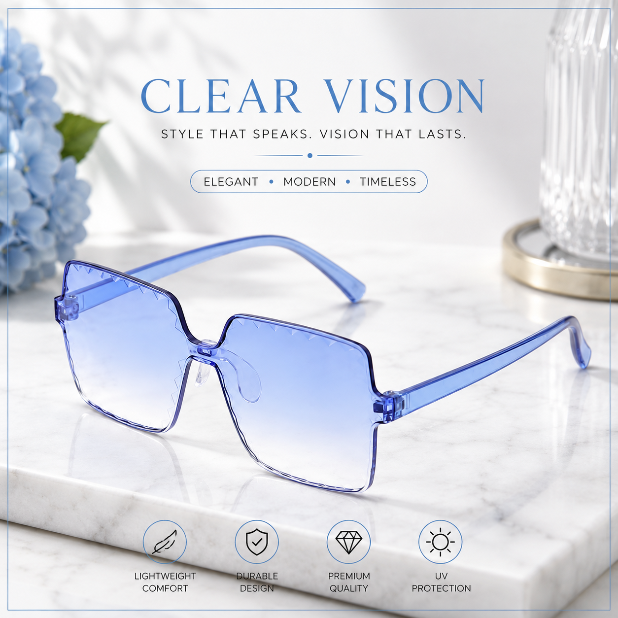 Kids Stylish Square Sunglasses for Boys & Girls | Lightweight UV Protection Eyewear with Sunglass Case_img_4