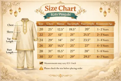 Kids Boy Premium Elegant China Saffron EID Panjabi with Pant (1 to 7 years)_img_8