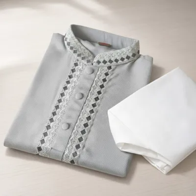 Kids Boy Premium Elegant China Saffron EID Panjabi with Pant (1 to 7 years)_img_4