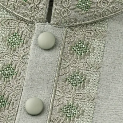 Kids Boy Premium Elegant China Vangchur Green EID Panjabi with Pant (1 to 7 years)_img_4
