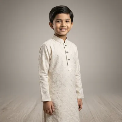 Kids Boy Premium Elegant Embroidered EID Panjabi (8 to 10 years)_img_1