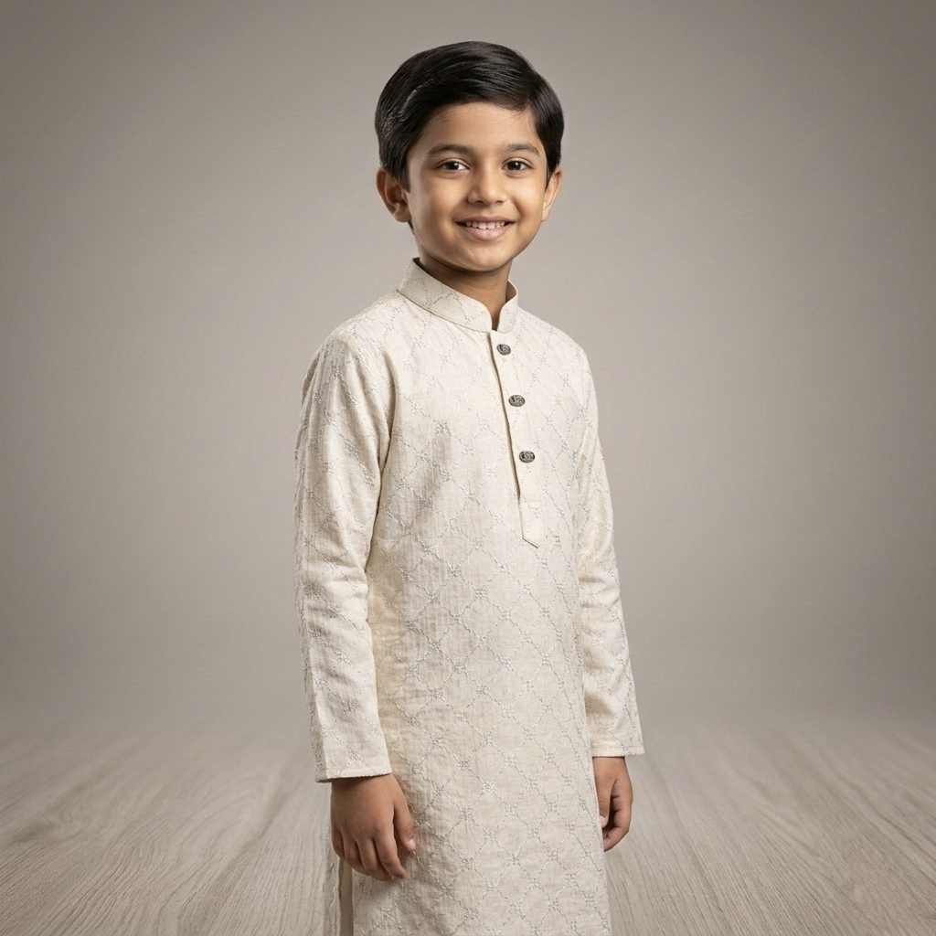 Kids Boy Premium Elegant Embroidered EID Panjabi (8 to 10 years)_img_1
