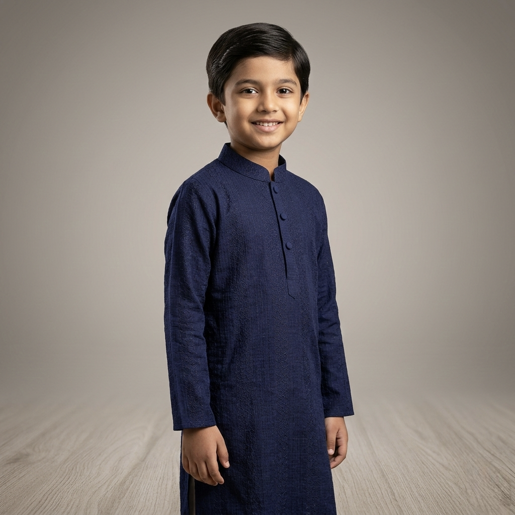 Kids Boy Premium Elegant Embroidered EID Panjabi (8 to 10 years)_img_0
