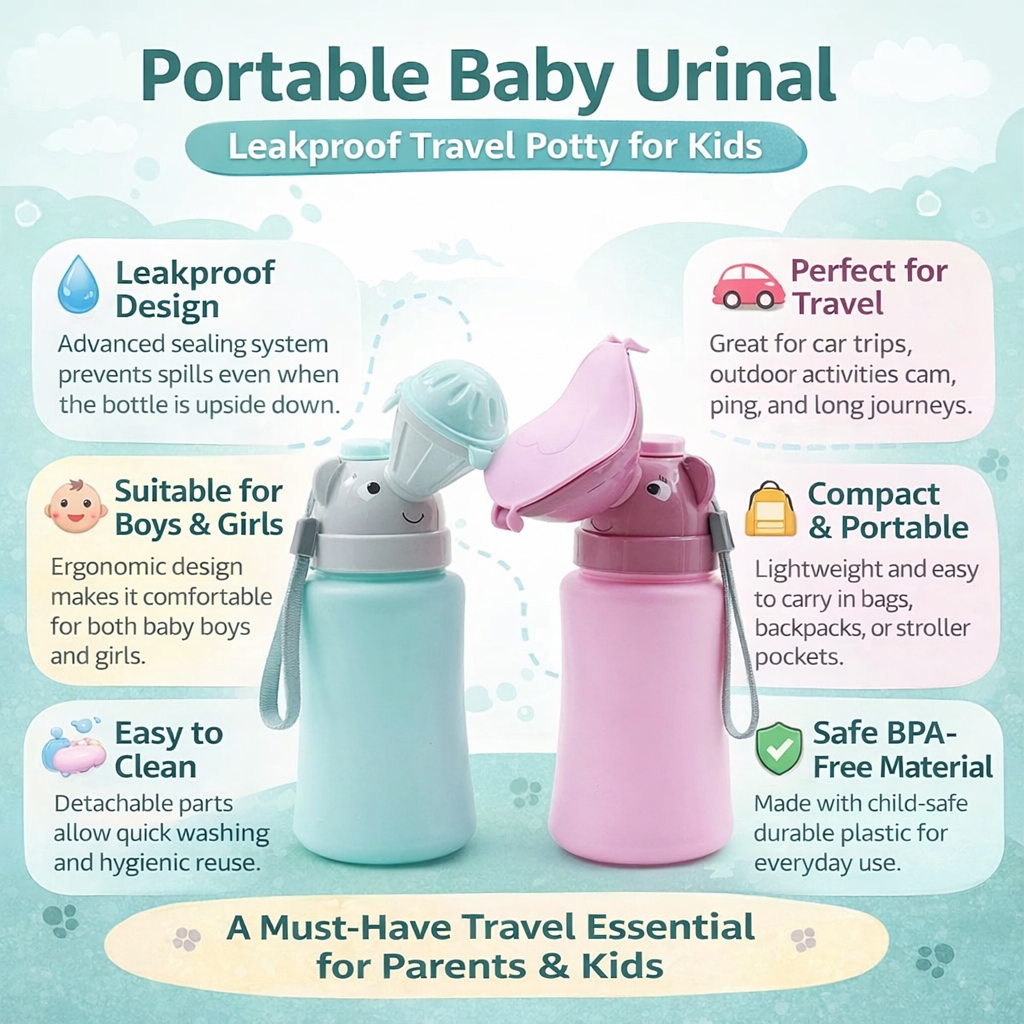 Baby Portable Urinal Leakproof Kids Travel Outdoor Urine Bottle for Boys & Girls_img_2