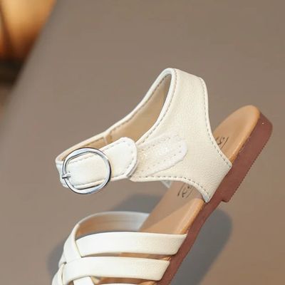 Kids Girls Cross Strap Summer Beach Leather Sandals (1.5 to 5 years)_img_7