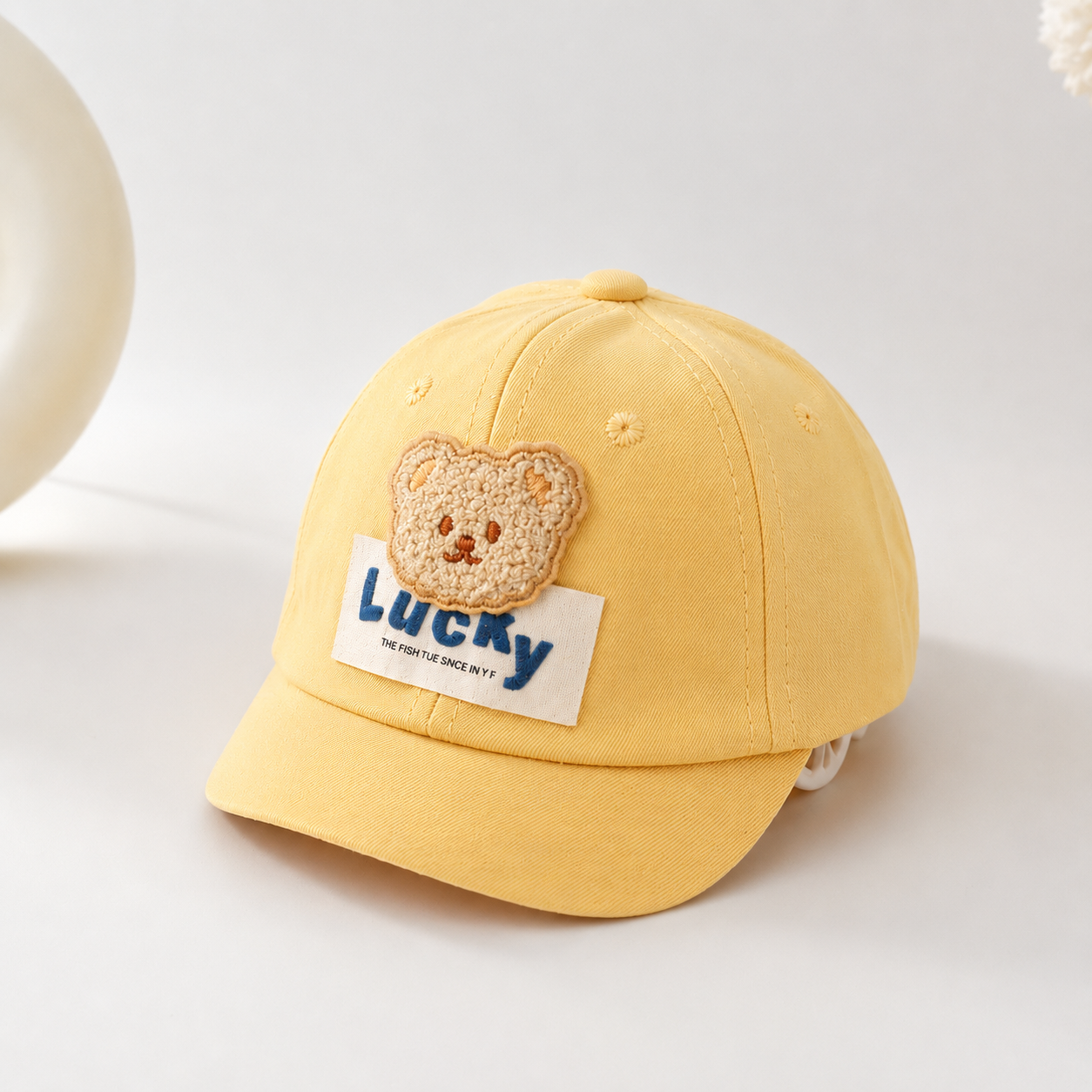 Kids Lucky Bear Cotton Cap | Soft Adjustable Baby Baseball Cap for Boys & Girls (6 months to 3)_img_3