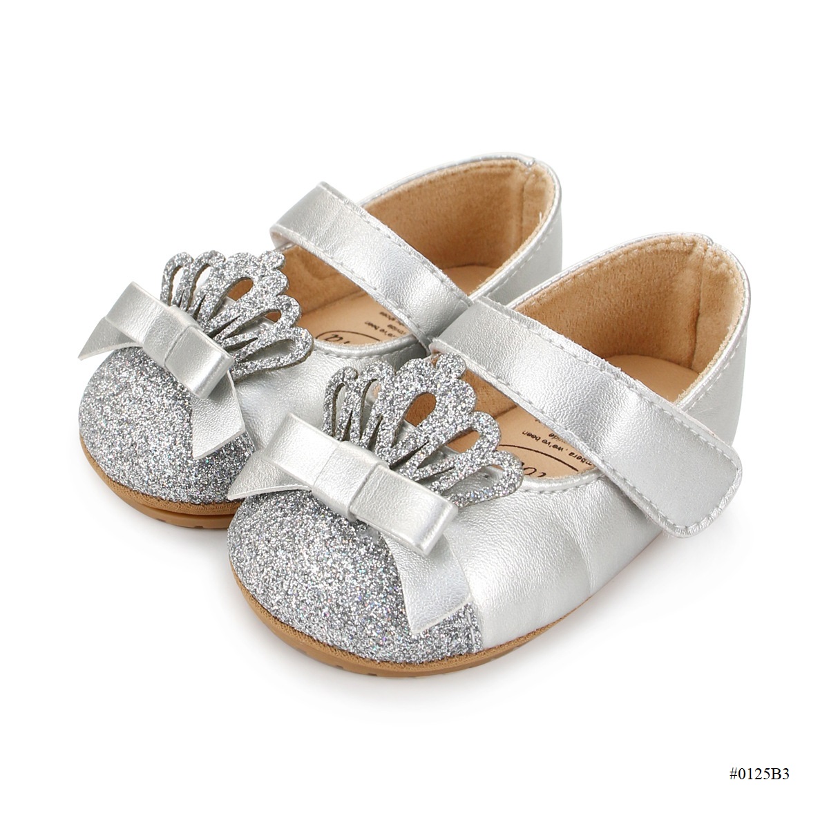 Baby Girl Princess Crown Anti-Slip Sole Party Shoe (0 to 10 months) for ANGEL_img_1