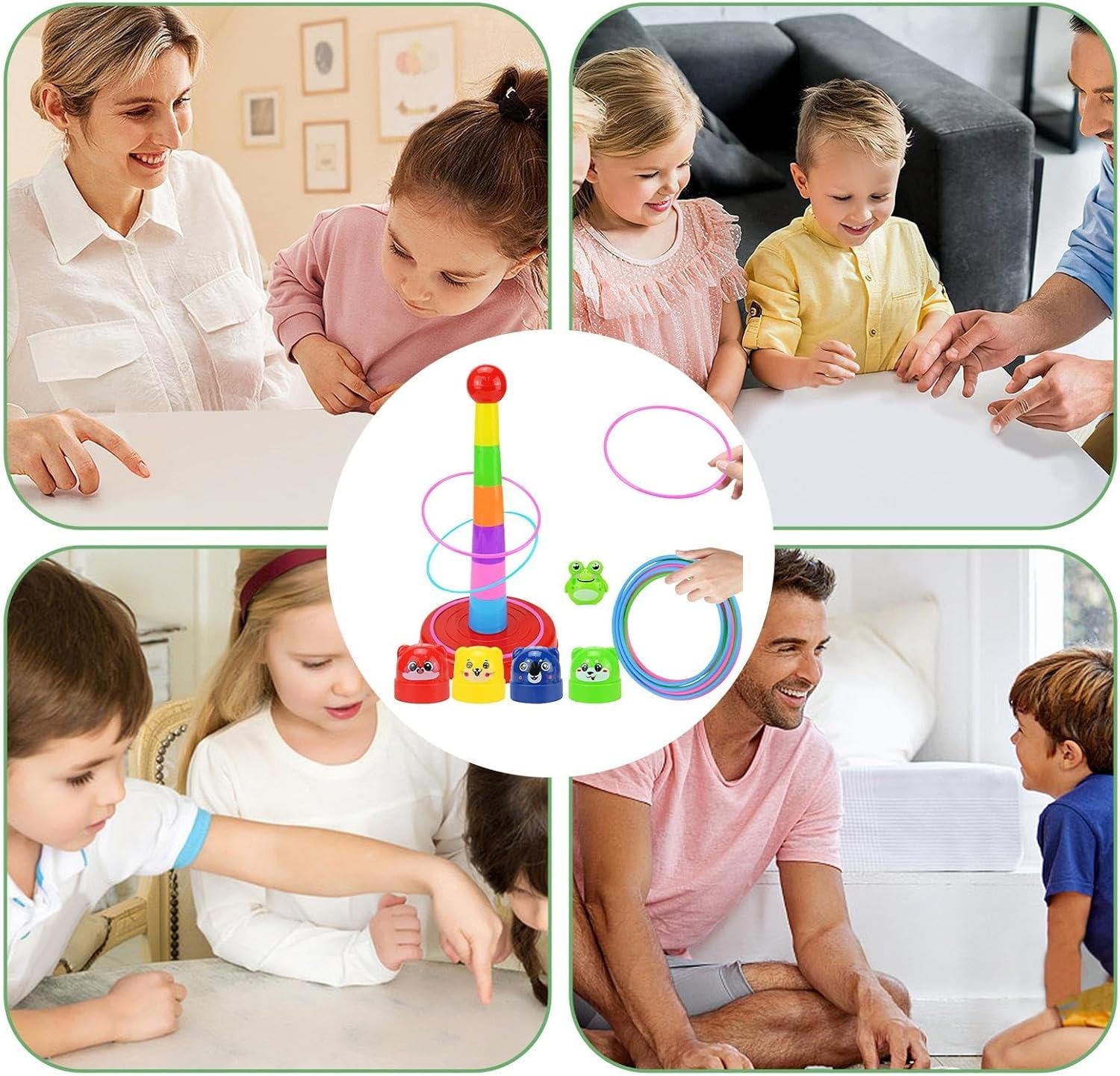 Kids 3-In-1 Colorful Ring Toss Game & Stacking Toy Set| Learning & Skill Development Toy For Toddlers_img_2