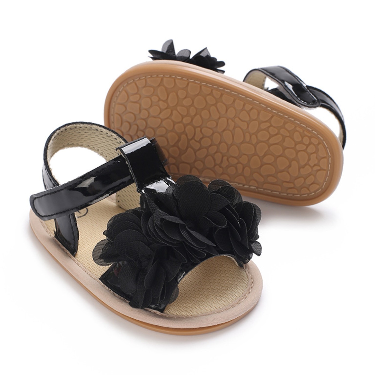 Baby Girls Soft Anti-Slip First Walker Flower Sandals (6–18 Months)