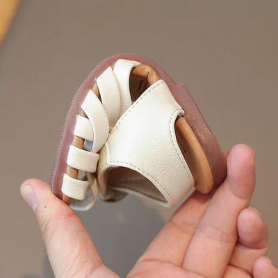 Kids Girls Cross Strap Summer Beach Leather Sandals (1.5 to 5 years)_img_8