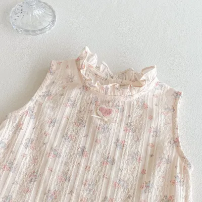 Baby Girl Floral Ruffle Soft Sleeveless Princess Party Dress (0 to 5 years) for yours ANGEL_img_3