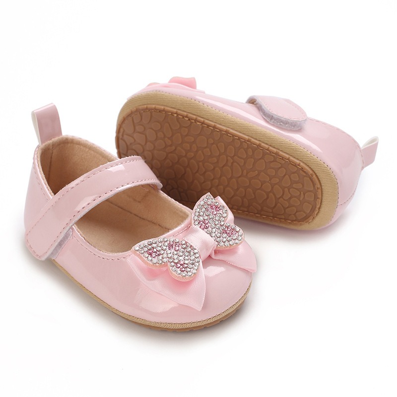 Baby Girls Butterfly Bow Soft Anti-Slip Princess Party Shoes (0 to 12 months)_img_4