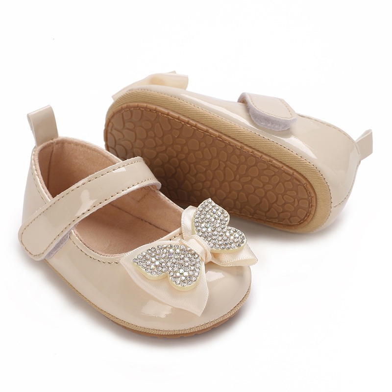 Baby Girls Butterfly Bow Soft Anti-Slip Princess Party Shoes (0 to 12 months)_img_1