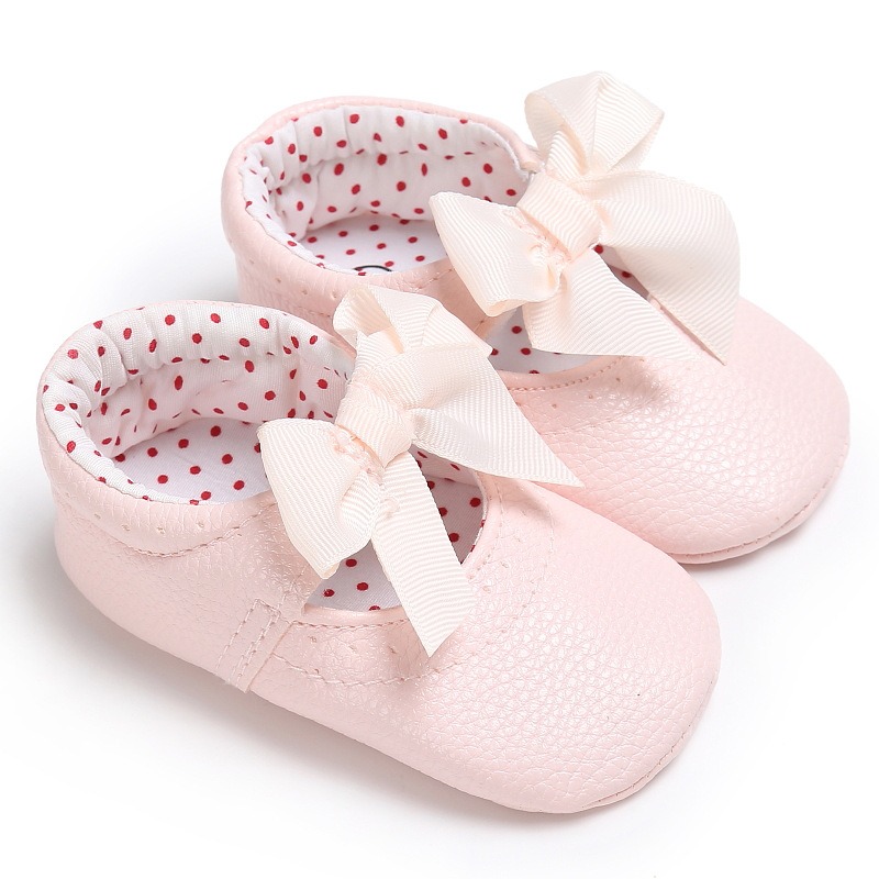 Baby Girls Bow Soft Sole Prewalker Party Shoes (0 to 12 months)