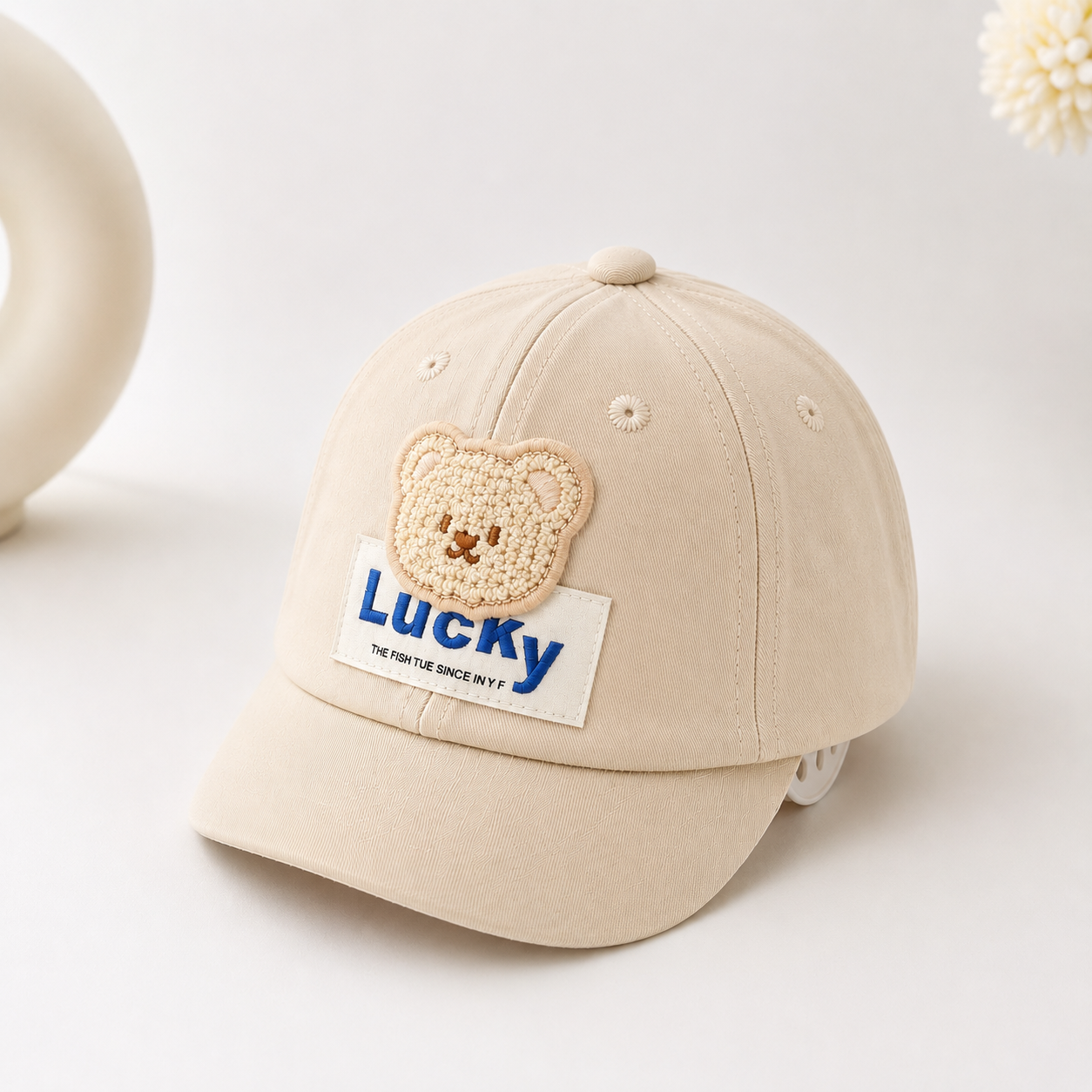 Kids Lucky Bear Cotton Cap | Soft Adjustable Baby Baseball Cap for Boys & Girls (6 months to 3)_img_2