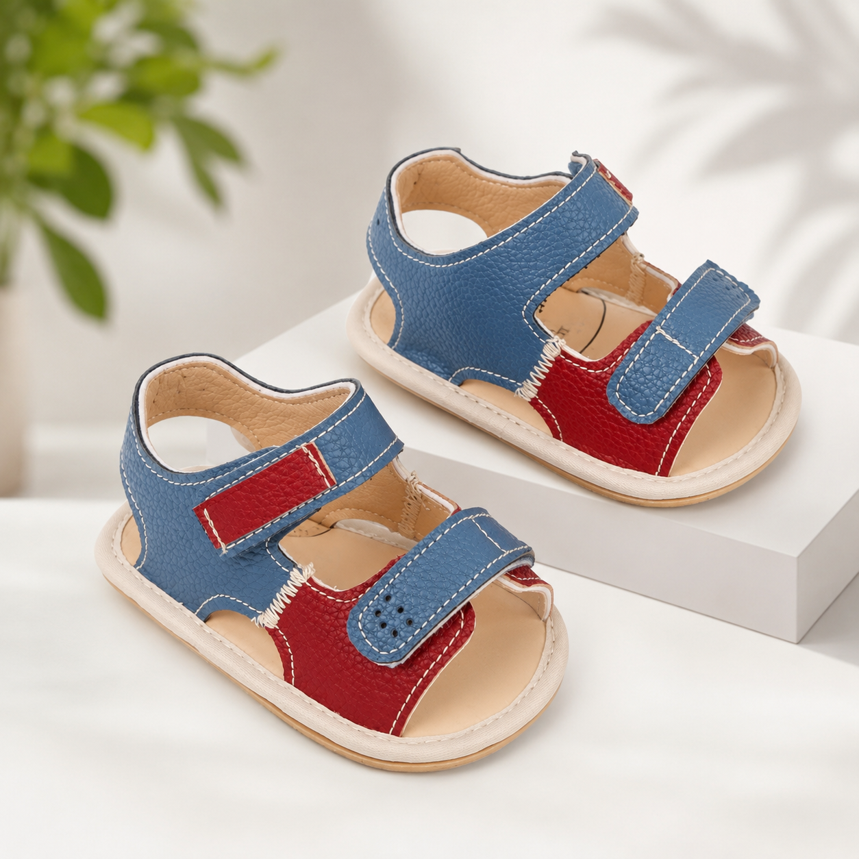 Baby Premium Breathable Anti-Slip Toddler First Walker Double Colour Sandals (6 to 18 months)