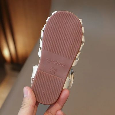 Kids Girls Cross Strap Summer Beach Leather Sandals (1.5 to 5 years)_img_9