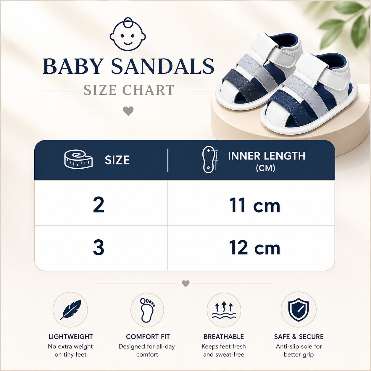 Baby Soft Sole Anti-Slip First Walker Summer Flip Flops Sandals (3 to 15 Months)_img_9