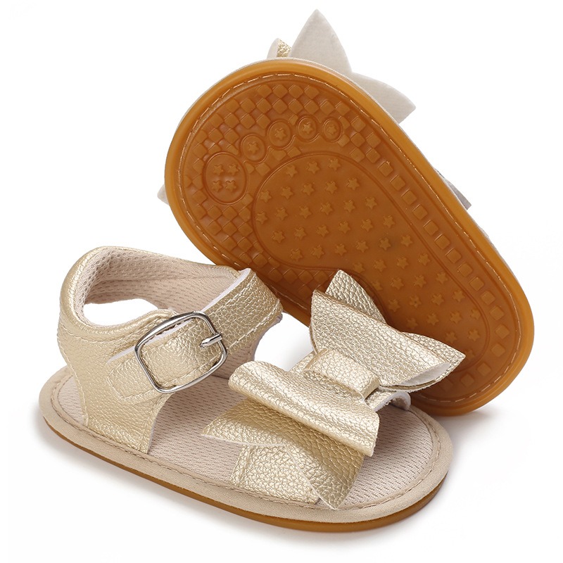 Baby Girls Bow Soft Anti-Slip First Walker Sandals (6 to 18 months)
