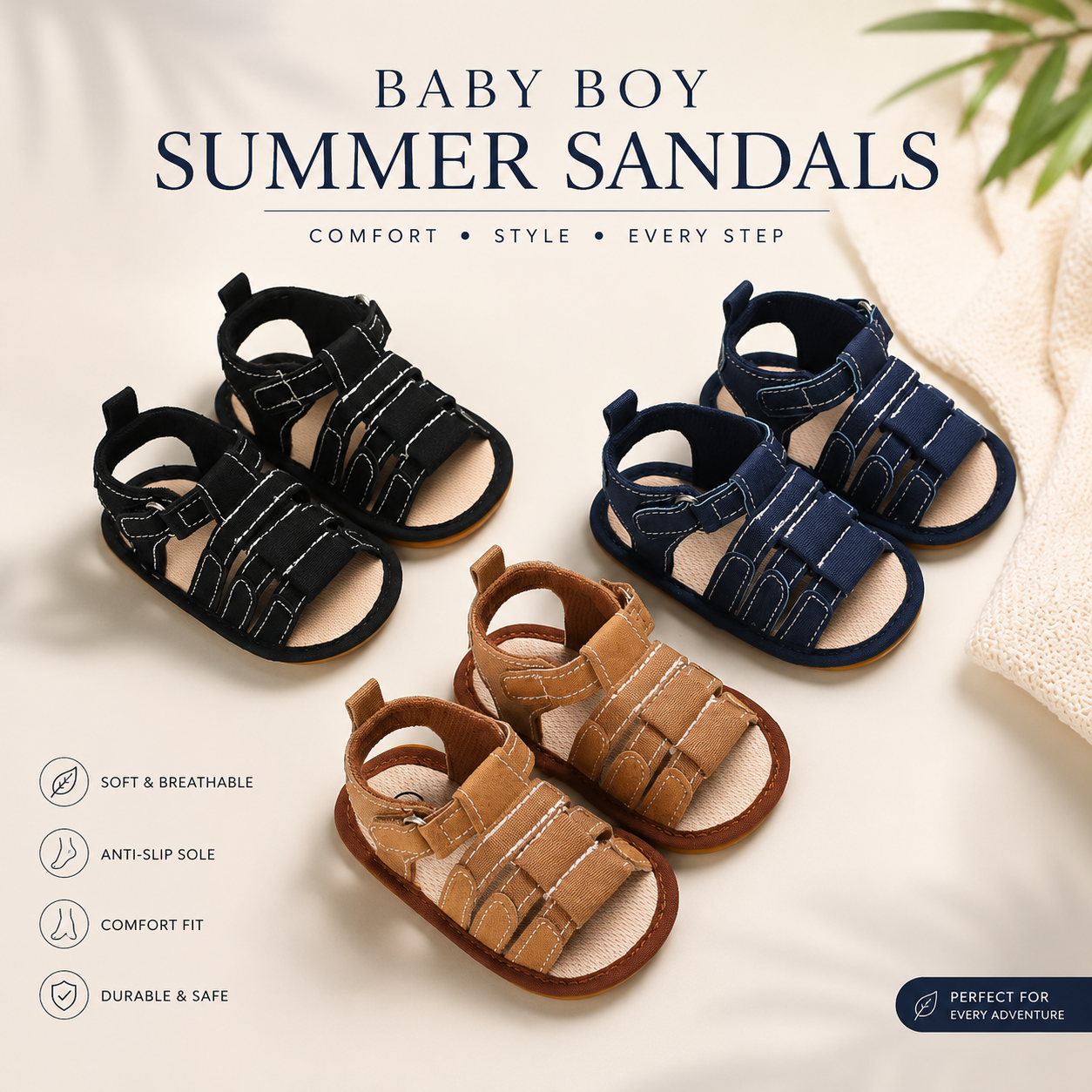 Baby Boy Summer Soft Anti-Slip First Walker Sandals (0–12 Months)_img_0