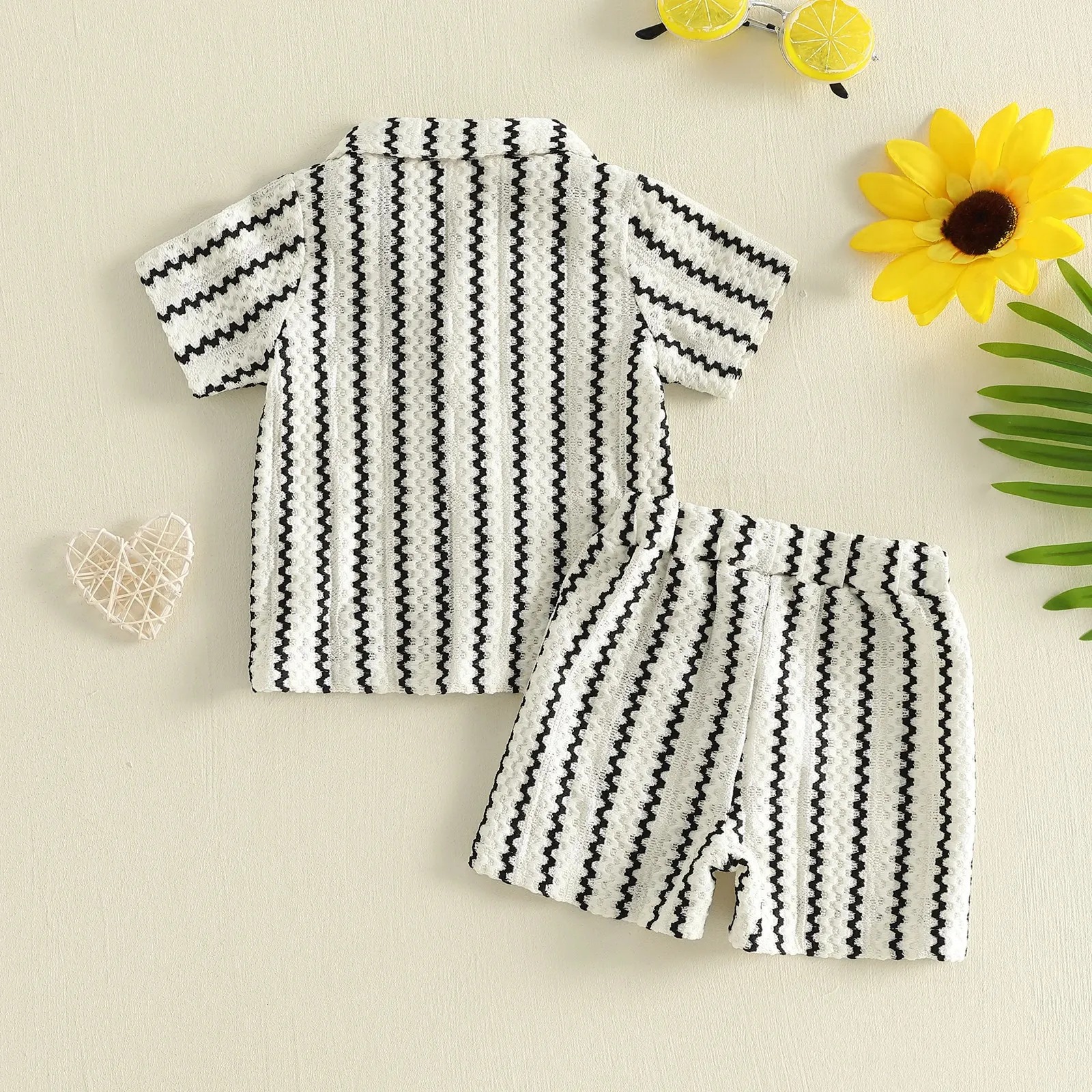 Baby Boys Korean Stylish Shirt & Shorts Set | Casual Summer Outfit (3–36 Months)_img_2