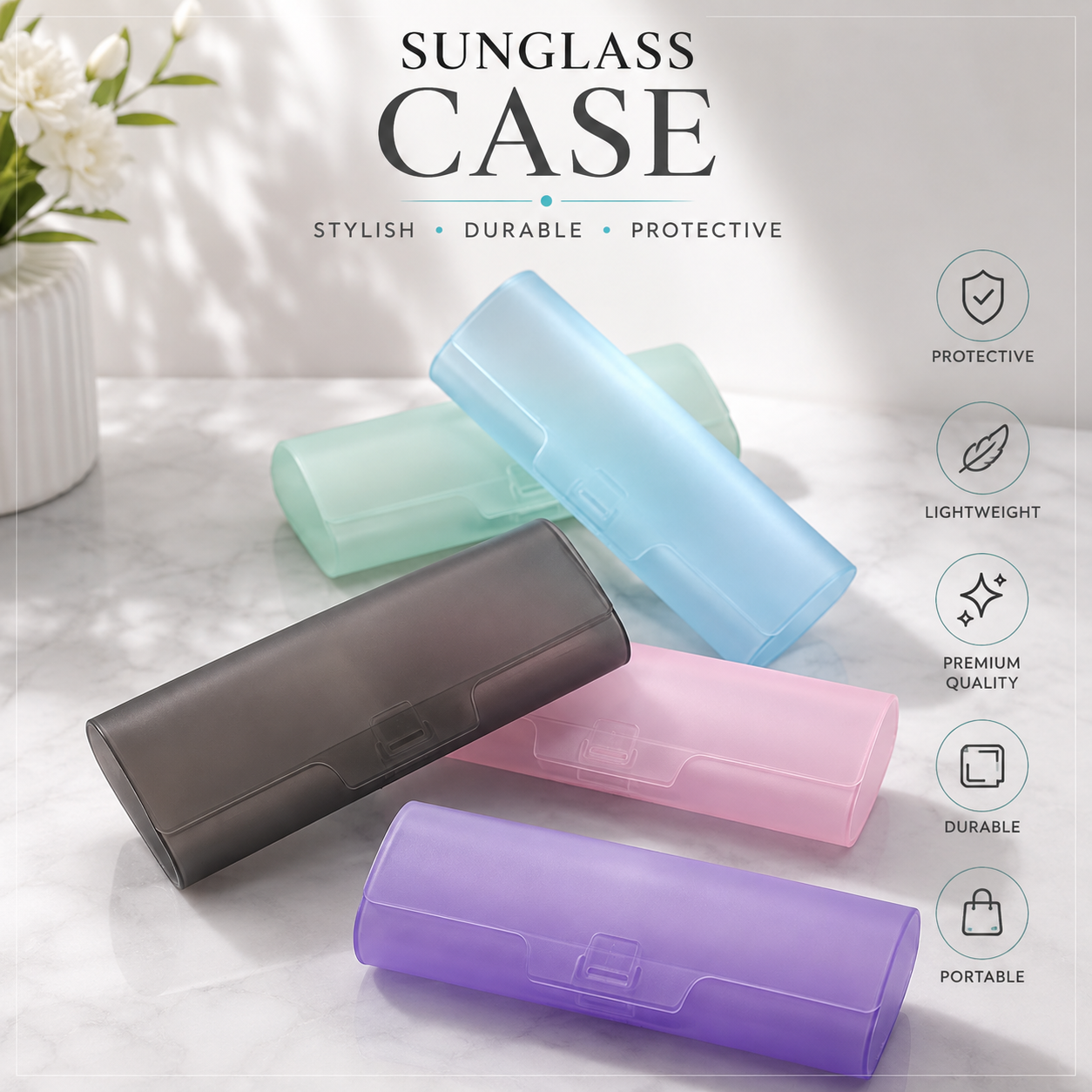 Kids Stylish Square Sunglasses for Boys & Girls | Lightweight UV Protection Eyewear with Sunglass Case_img_7