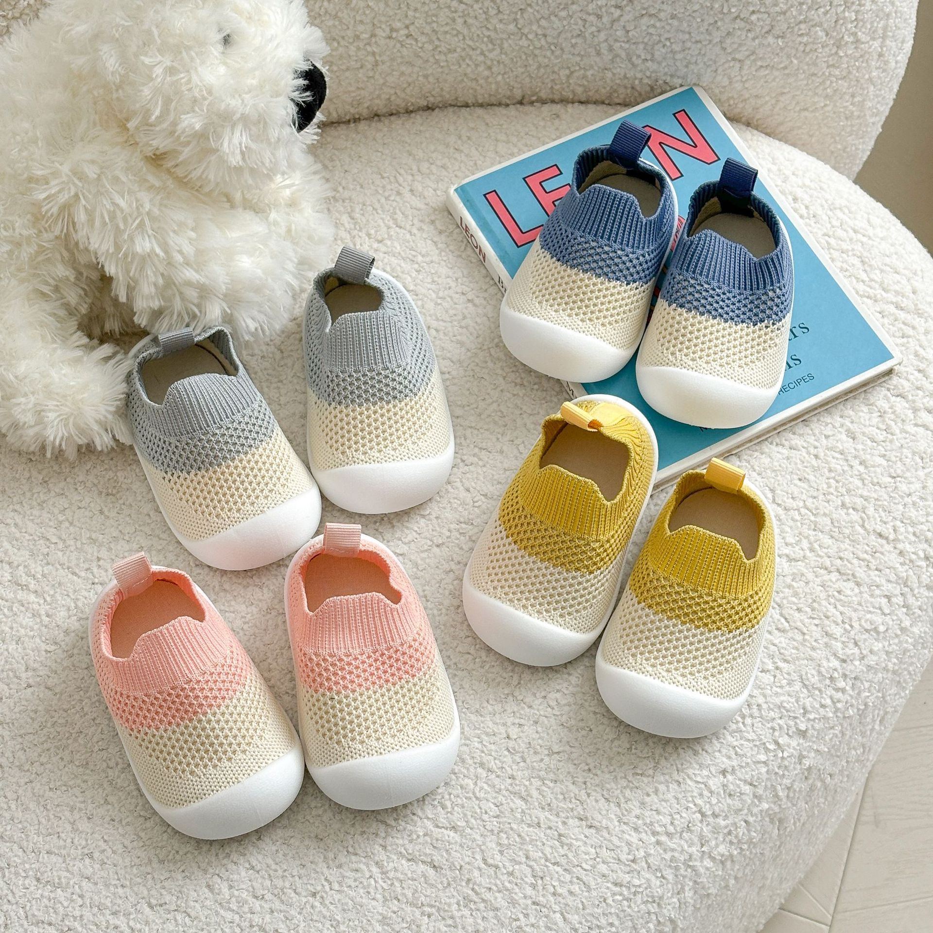 Baby Knitted Slip-On Shoes for Boys & Girls | Soft Lightweight Baby Shoes (6 months to 3 years)