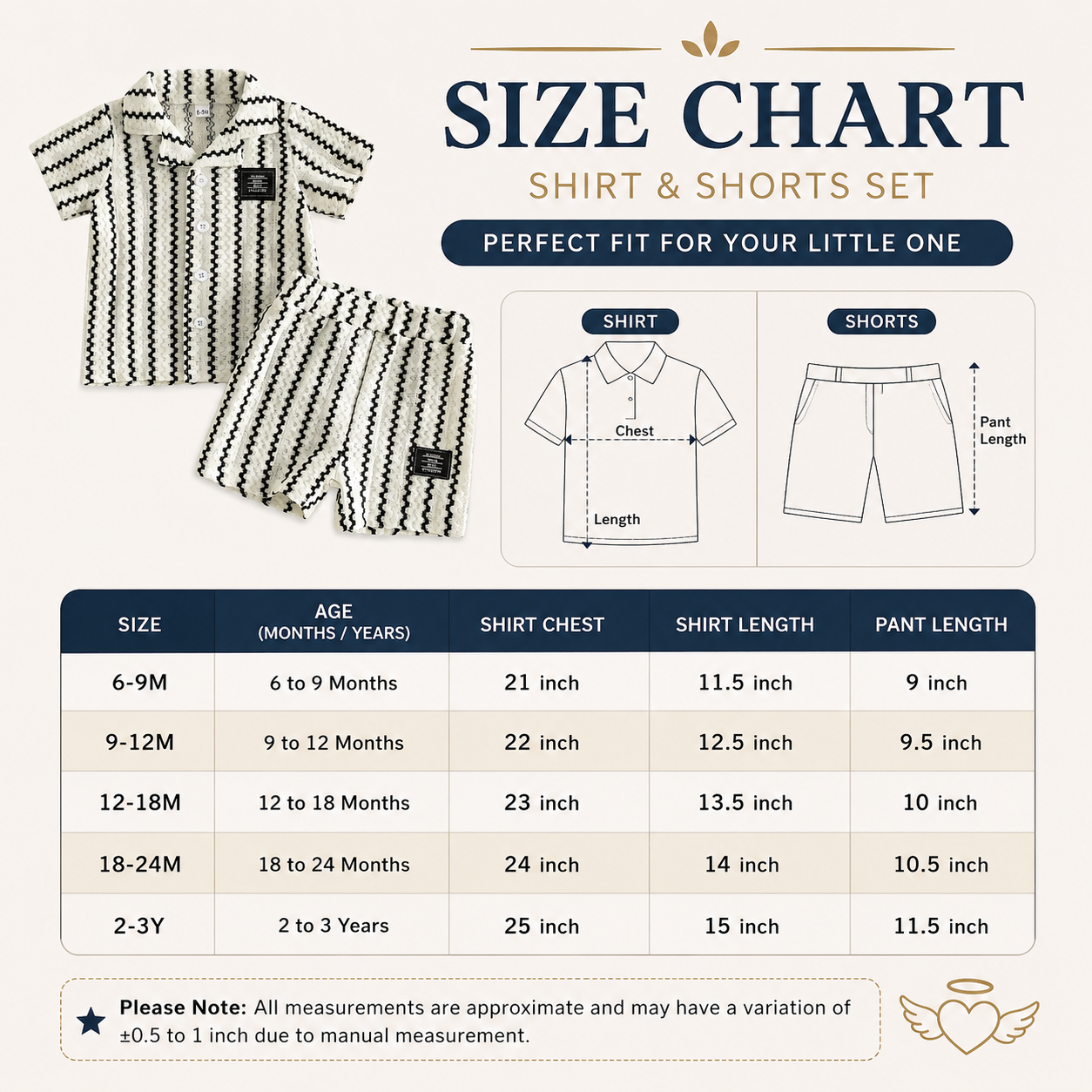 Baby Boys Korean Stylish Shirt & Shorts Set | Casual Summer Outfit (3–36 Months)_img_7