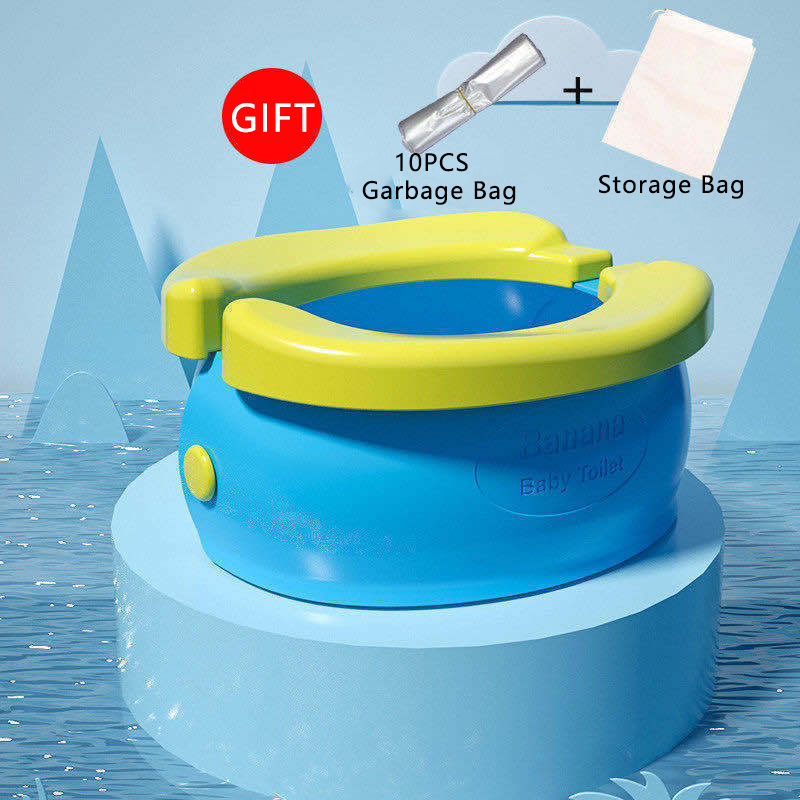 Baby Foldable Travel Potty Seat with 10PCS Garbage Bags & Storage Bag | Portable Toddler Toilet_img_15